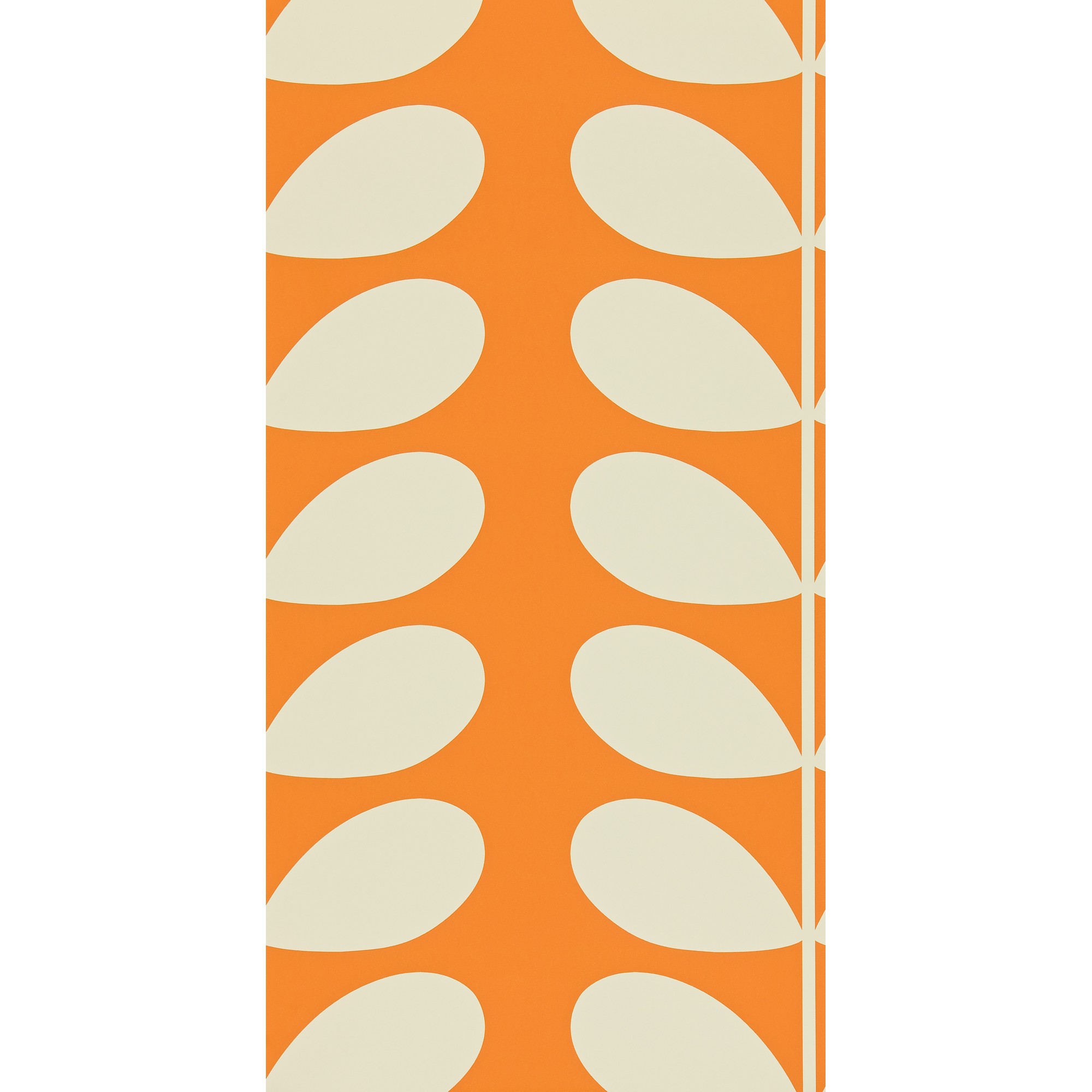 Giant Stem Wallpaper 110396 By Orla Kiely In Clementine Orange